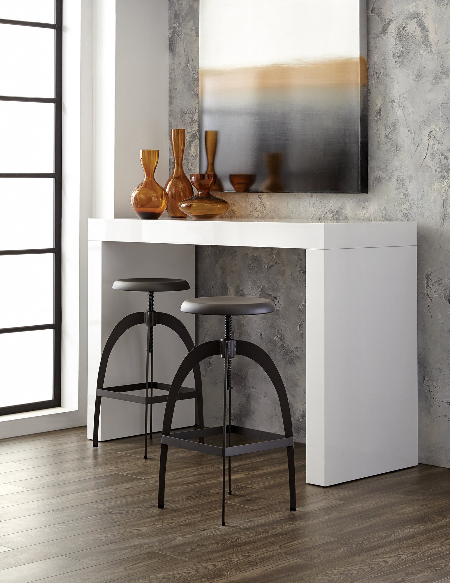 NAHLA ARCH CONSOLE TABLE - HIGH GLOSS WHITE
