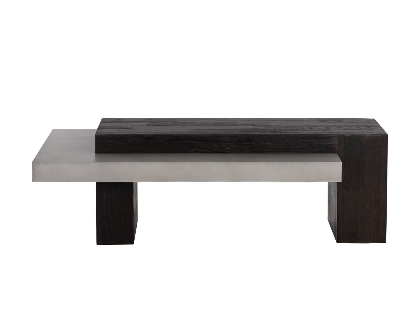 NAHLA HERRIOT COFFEE TABLE - DARK BROWN / GREY