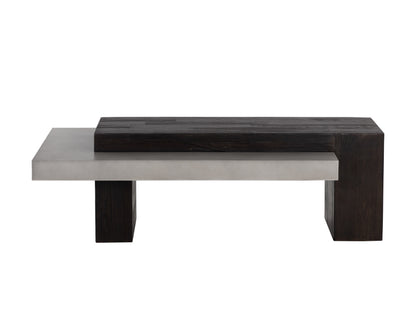 NAHLA HERRIOT COFFEE TABLE - DARK BROWN / GREY