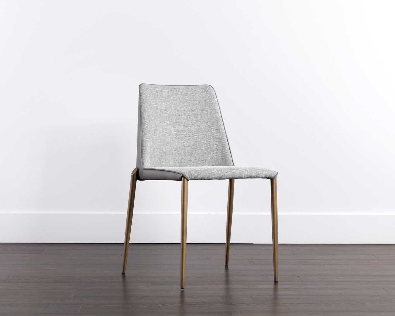 NAHLA RENEE STACKABLE DINING CHAIR - BELFAST HEATHER GREY / BRAVO METAL
