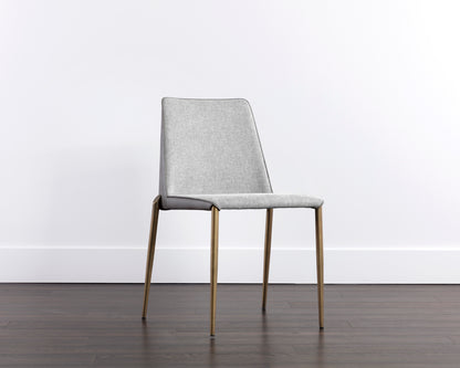 NAHLA RENEE STACKABLE DINING CHAIR - BELFAST HEATHER GREY / BRAVO METAL