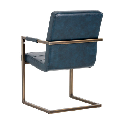 NAHLA JAFAR DINING ARMCHAIR - VINTAGE BLUE