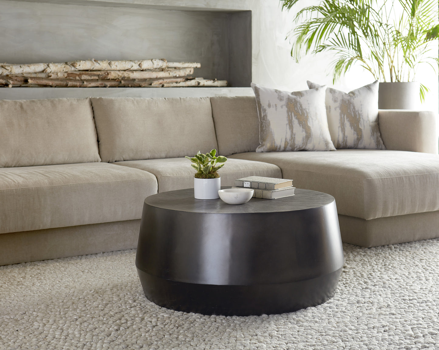 NAHLA CREED COFFEE TABLE - SMALL - GUNMETAL