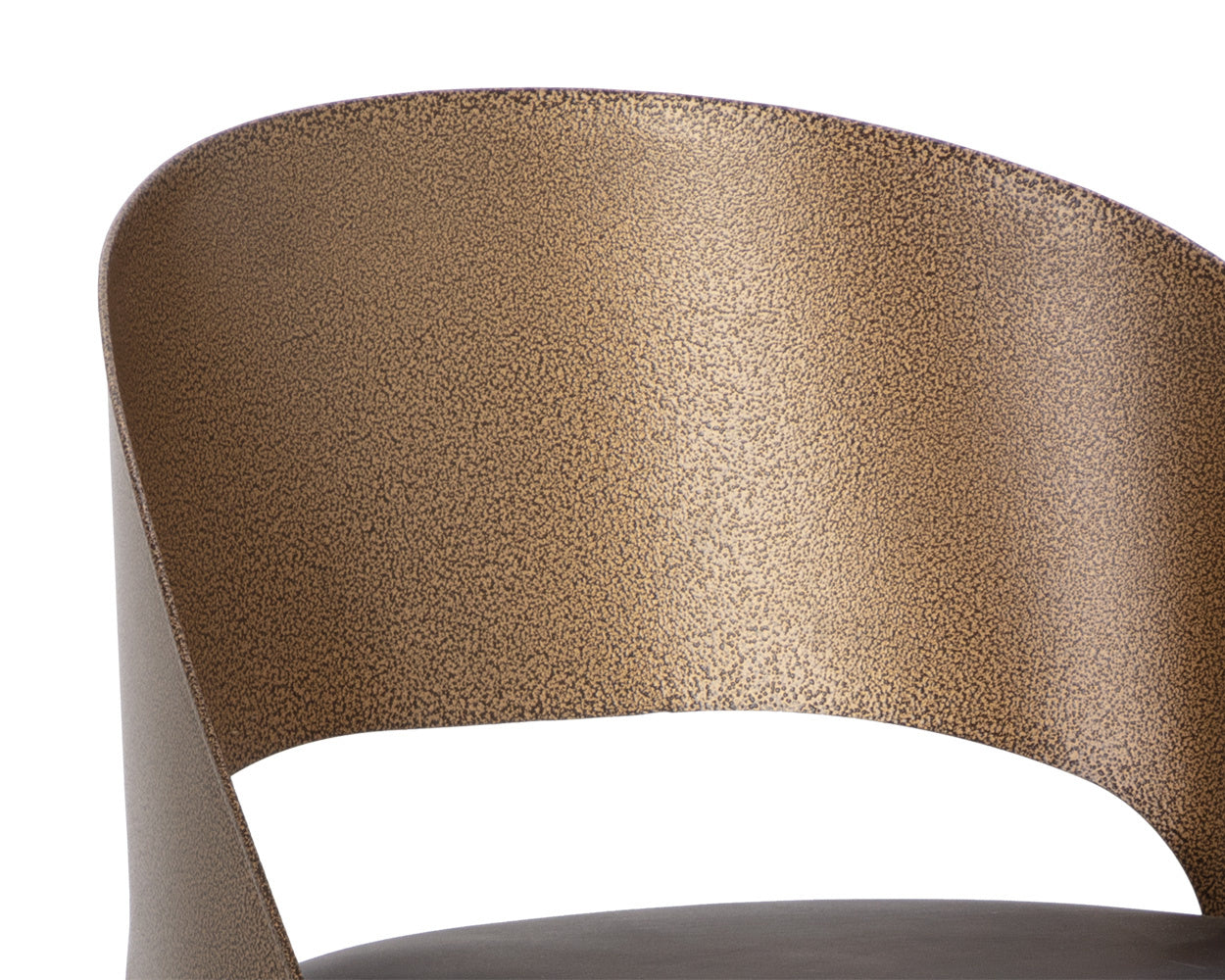 NAHLA DEZIRAE BARSTOOL - ANTIQUE BRASS - CHARCOAL BLACK LEATHER