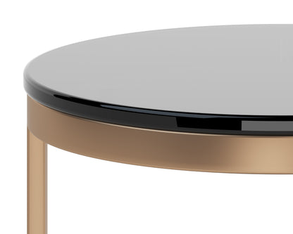 NAHLA BENJAMIN END TABLE - ANTIQUE BRASS