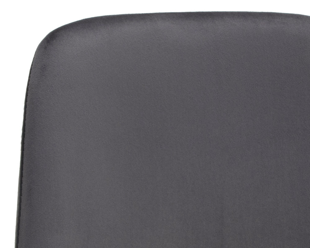 NAHLA CASSIUS SWIVEL DINING ARMCHAIR - SLATE TINT / NIGHTFALL BLACK
