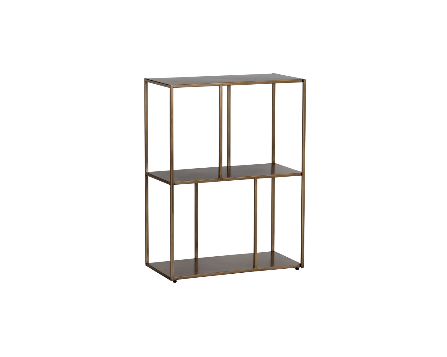 NAHLA EIFFEL LOW BOOKCASE - SMALL - ANTIQUE BRASS