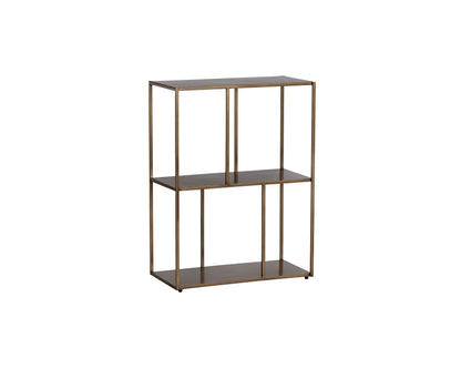 NAHLA EIFFEL LOW BOOKCASE - SMALL - ANTIQUE BRASS