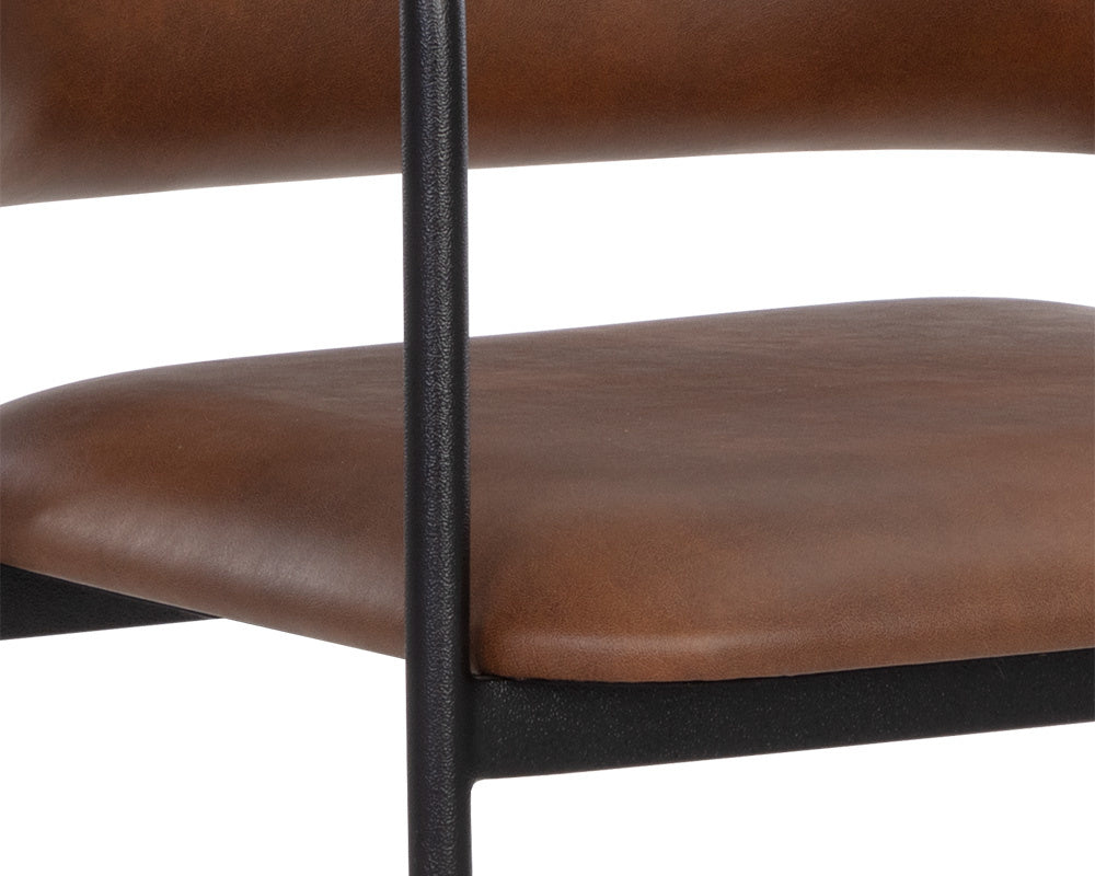 NAHLA BRENAN COUNTER STOOL - BRAVO COGNAC