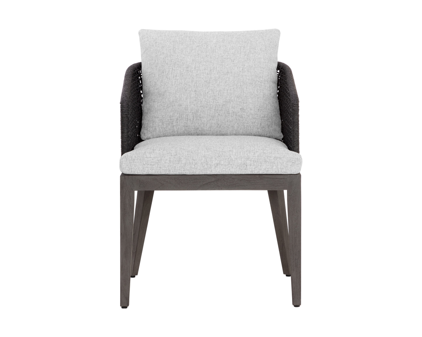 NAHLA CAPRI DINING ARMCHAIR - SMOKE GREY - COPACABANA MARBLE