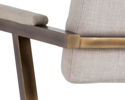 NAHLA VENTOUZ DINING ARMCHAIR - BEIGE LINEN
