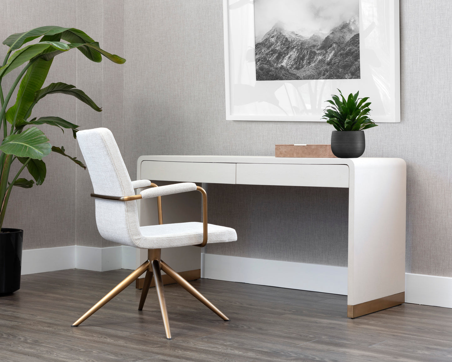 NAHLA ILONA DESK - OYSTER SHAGREEN