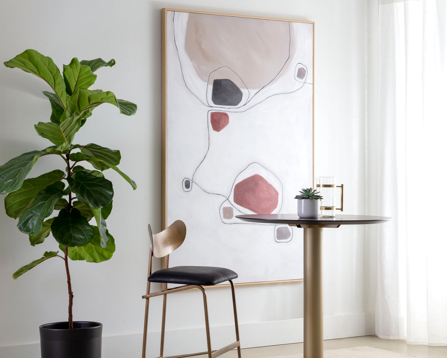NAHLA CONNECTIVITY - 72" X 48" - NATURAL FLOATER FRAME