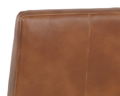 NAHLA SPYROS DINING CHAIR - TOBACCO TAN