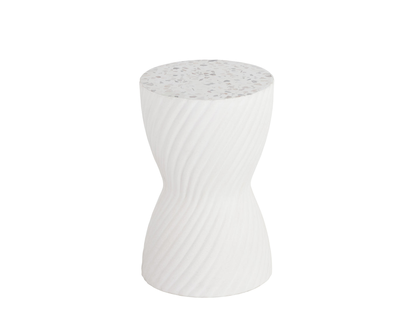 NAHLA CARA END TABLE - TERRAZZO