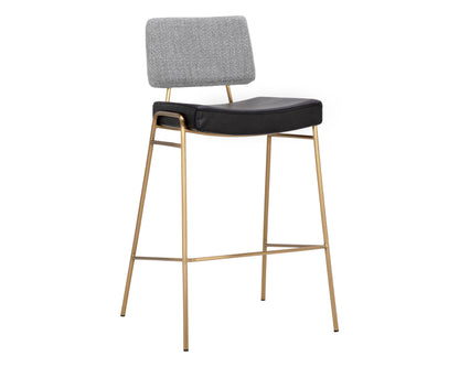 NAHLA BRINLEY BARSTOOL - GOLD - NIGHTFALL BLACK / CHACHA GREY