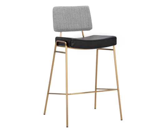 NAHLA BRINLEY BARSTOOL - GOLD - NIGHTFALL BLACK / CHACHA GREY