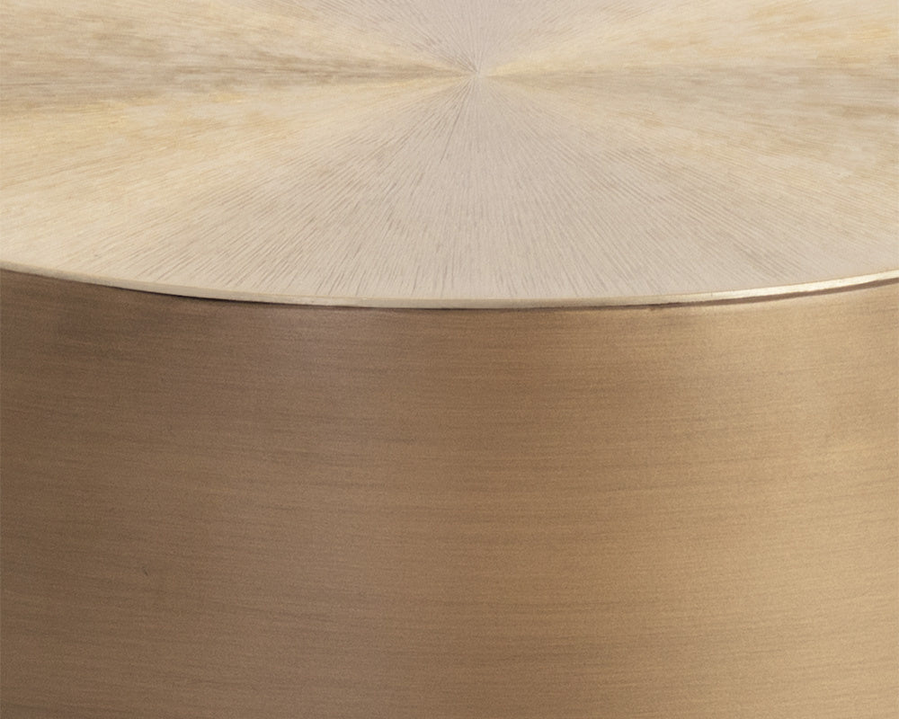 NAHLA CREED END TABLE - ANTIQUE GOLD