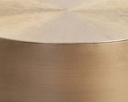 NAHLA CREED END TABLE - ANTIQUE GOLD