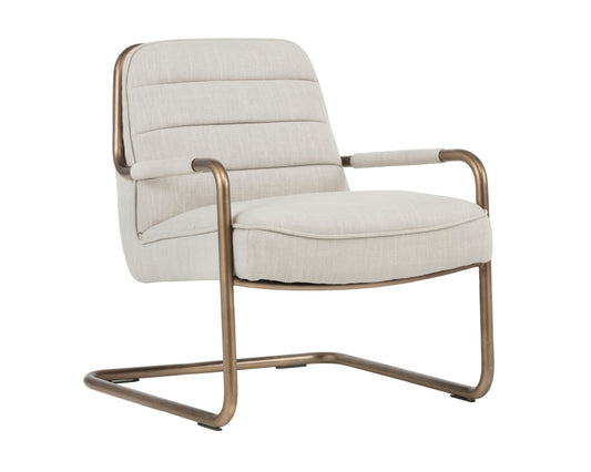 NAHLA LINCOLN LOUNGE CHAIR - BEIGE LINEN