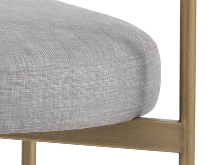 NAHLA SENECA DINING CHAIR - ANTIQUE BRASS - ARENA CEMENT