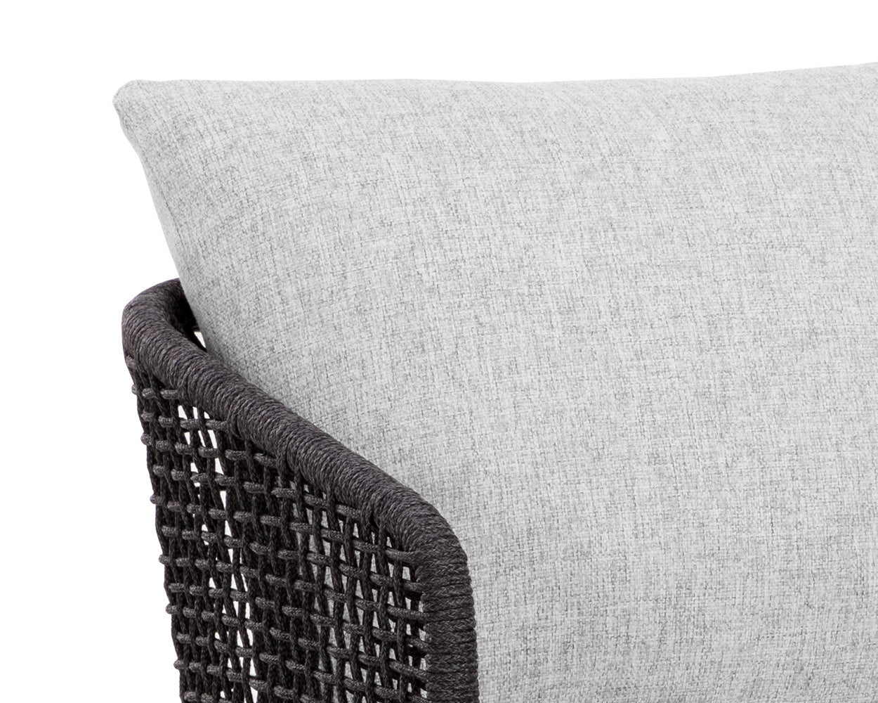 NAHLA CAPRI DINING ARMCHAIR - SMOKE GREY - COPACABANA MARBLE