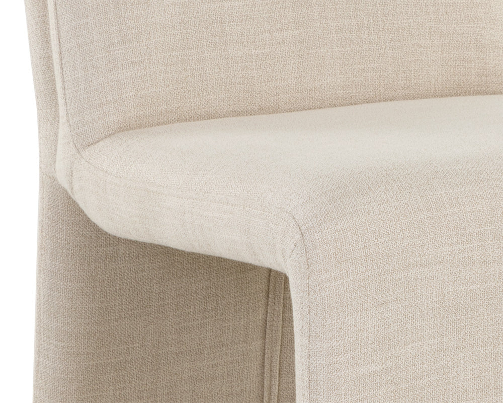 NAHLA CASCATA DINING CHAIR - EFFIE LINEN