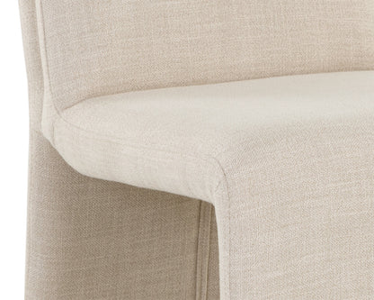 NAHLA CASCATA DINING CHAIR - EFFIE LINEN