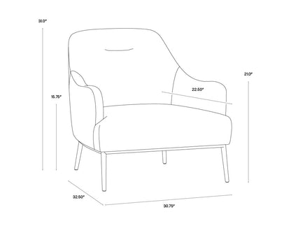 NAHLA CAMERON LOUNGE CHAIR - NONO SHITAKE