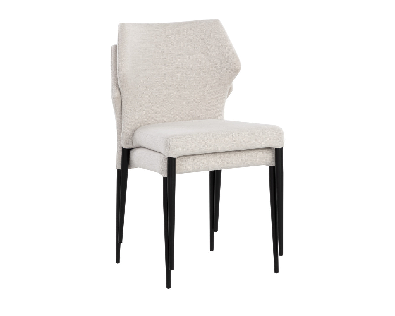 NAHLA JAMES STACKABLE DINING CHAIR - CITY BEIGE