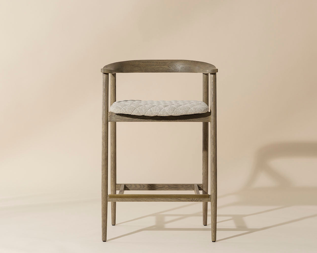 NAHLA JEREMY COUNTER STOOL - WEATHERED OAK - DOVE CREAM