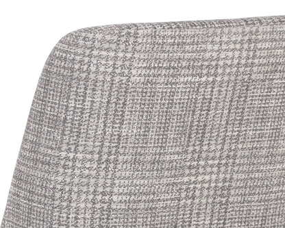 NAHLA ESTRADA DINING CHAIR - NAYA CHECK LIGHT GREY