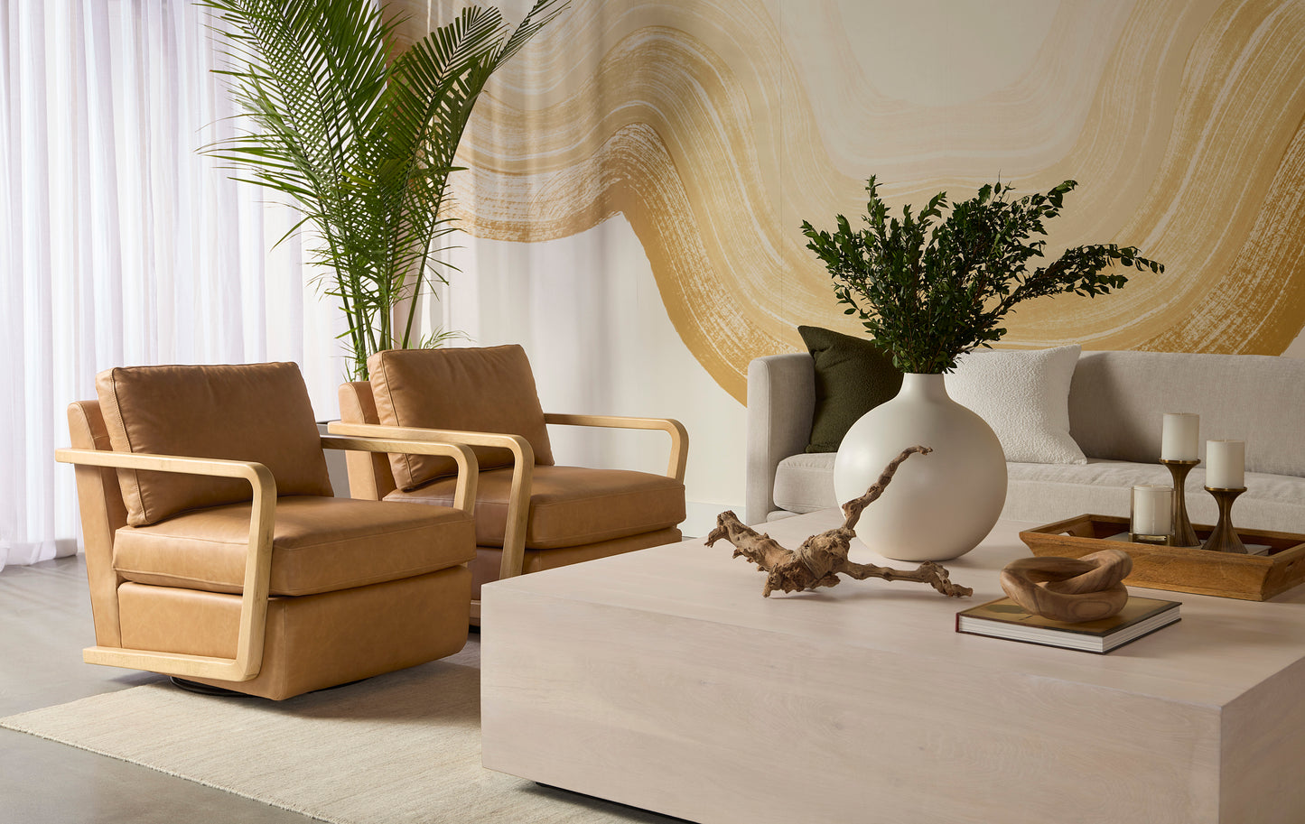 NAHLA LEANDER SOFA - DANNY CREAM
