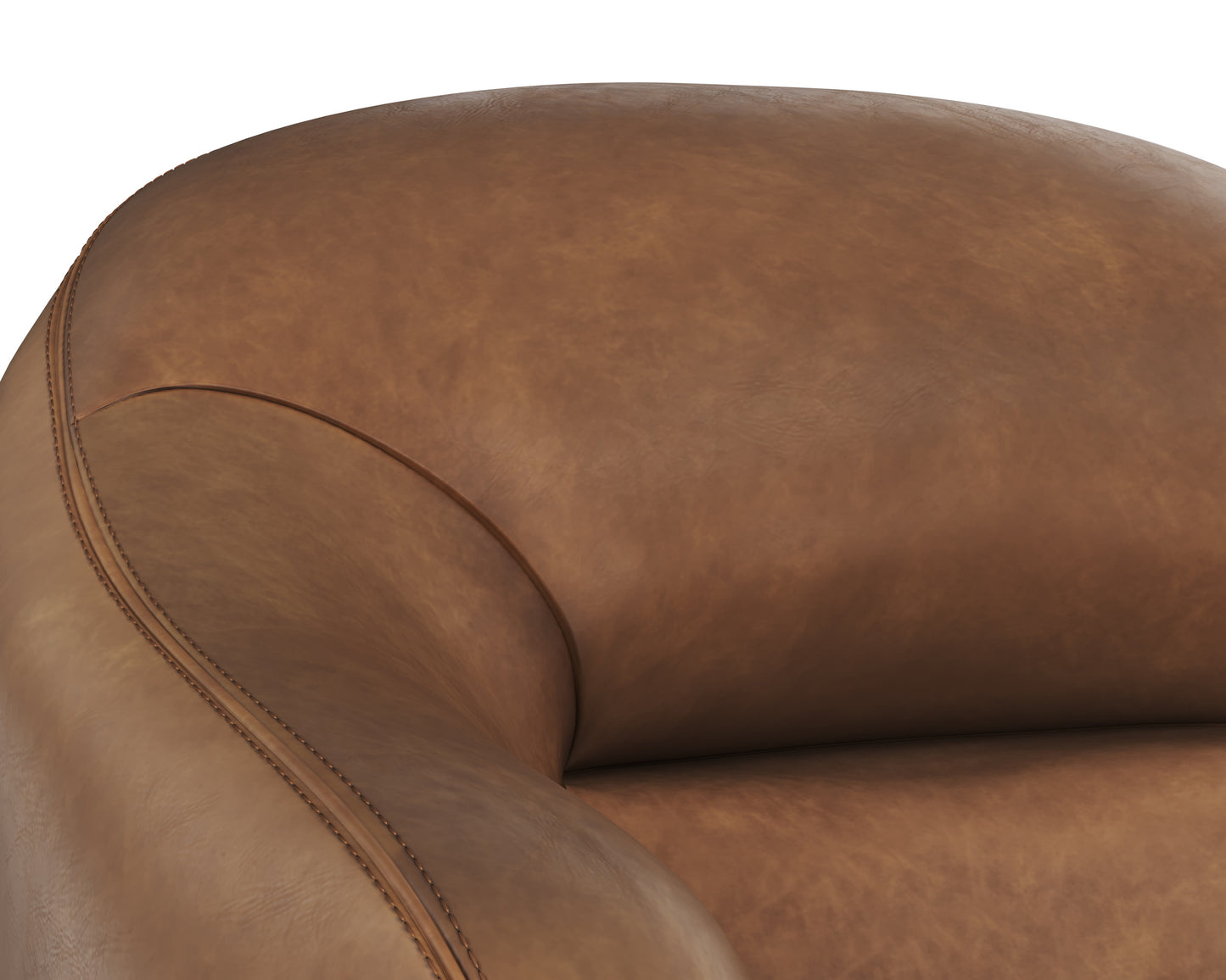 NAHLA ARMANI ARMCHAIR - COGNAC LEATHER