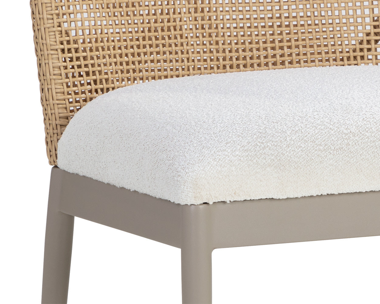 NAHLA CALANDRI DINING CHAIR - GREIGE - LOUIS CREAM