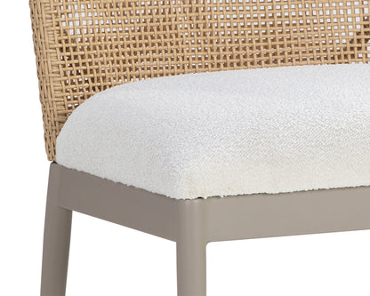 NAHLA CALANDRI DINING CHAIR - GREIGE - LOUIS CREAM