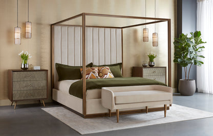 NAHLA CASETTE CANOPY BED - KING - PICCOLO PROSECCO