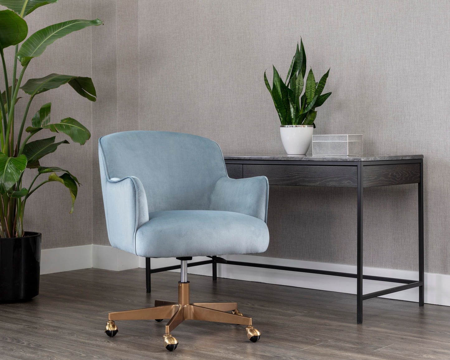 NAHLA KARINA OFFICE CHAIR - CORNFLOWER BLUE SKY