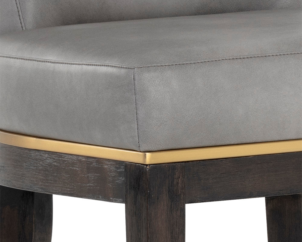 NAHLA ALISTER BARSTOOL - BRAVO METAL / POLO CLUB STONE