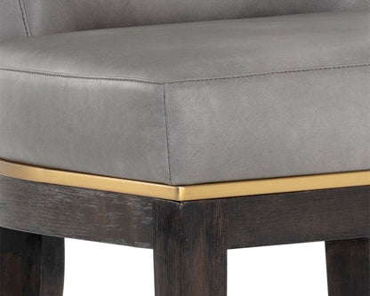 NAHLA ALISTER BARSTOOL - BRAVO METAL / POLO CLUB STONE