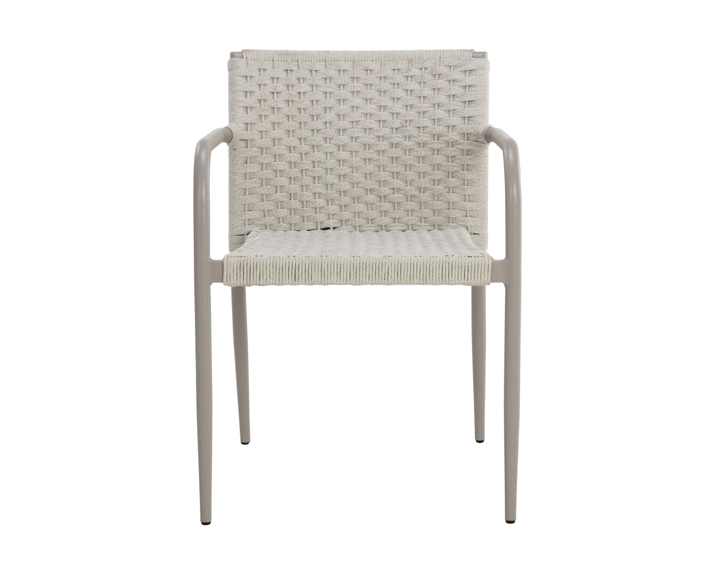 NAHLA CASELLA STACKABLE DINING ARMCHAIR - GREIGE - CREAM