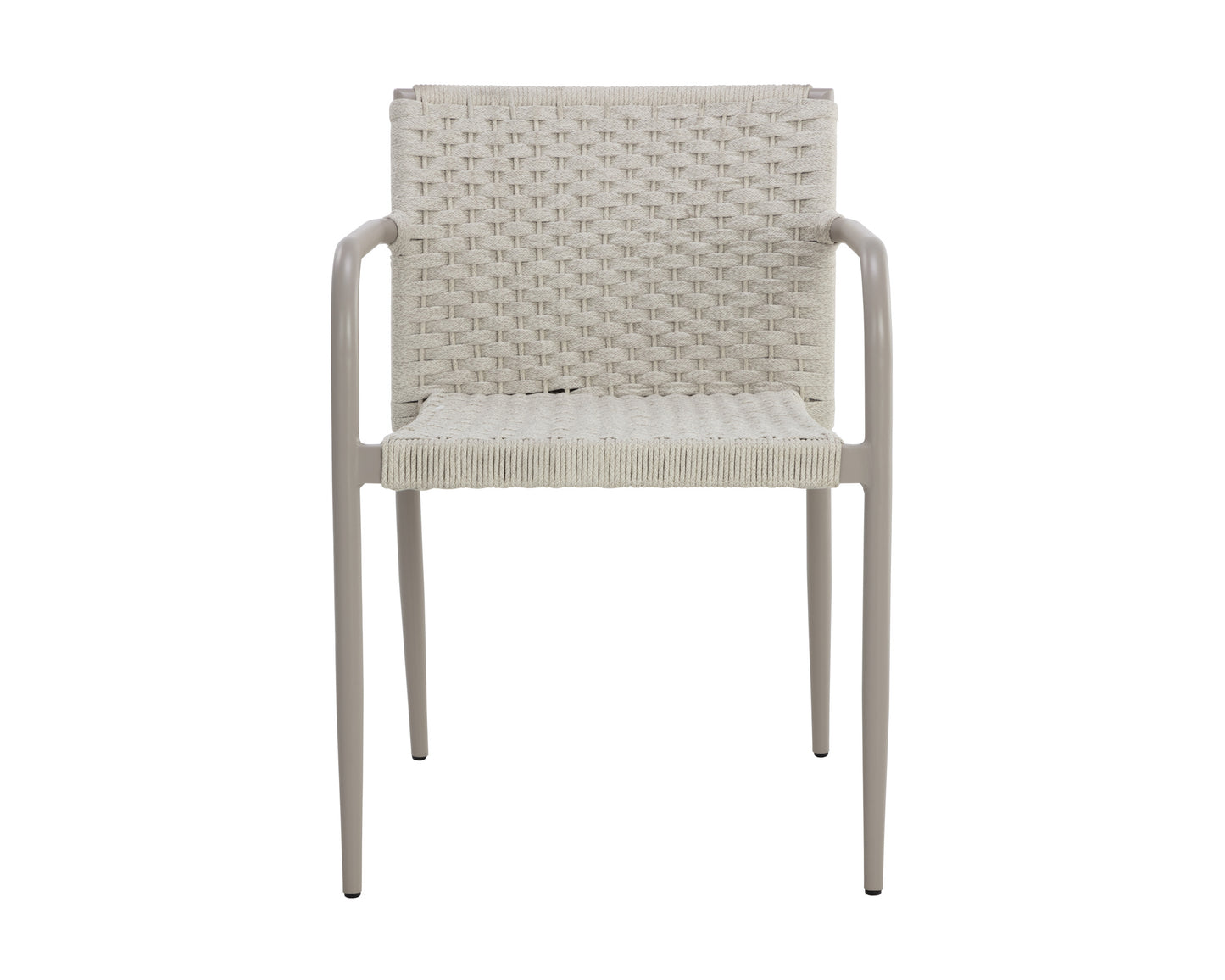 NAHLA CASELLA STACKABLE DINING ARMCHAIR - GREIGE - CREAM