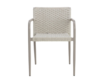 NAHLA CASELLA STACKABLE DINING ARMCHAIR - GREIGE - CREAM