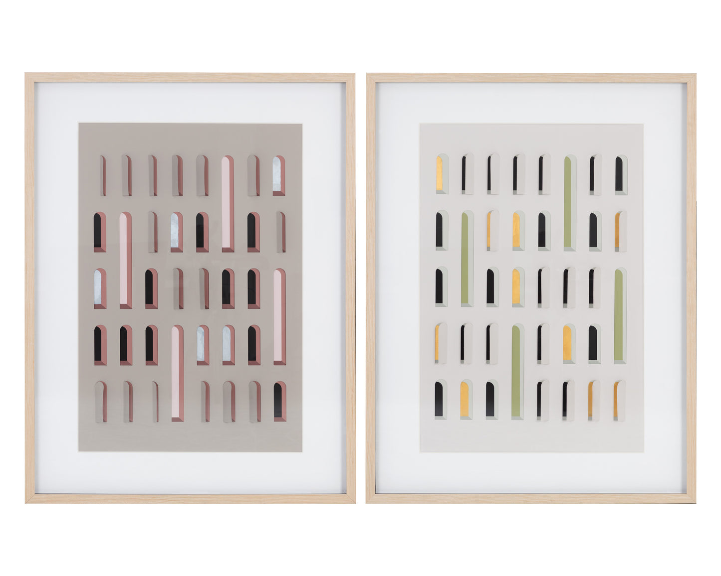 NAHLA DOOR TO DOOR (SET OF 2) - 36" X 49" - NATURAL FRAME