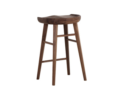 NAHLA DOMINIC COUNTER STOOL - WALNUT