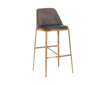 NAHLA DOVER BARSTOOL - BRAVO PORTABELLA / SPARROW GREY