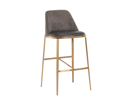NAHLA DOVER BARSTOOL - BRAVO PORTABELLA / SPARROW GREY