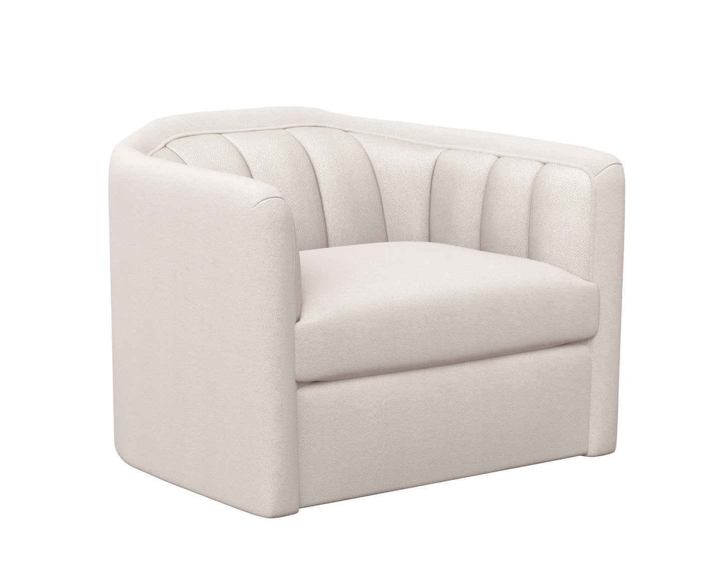 NAHLA BIRRIT SWIVEL ARMCHAIR - ALASKA GREIGE
