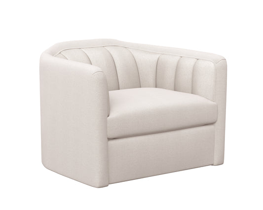 NAHLA BIRRIT SWIVEL ARMCHAIR - ALASKA GREIGE