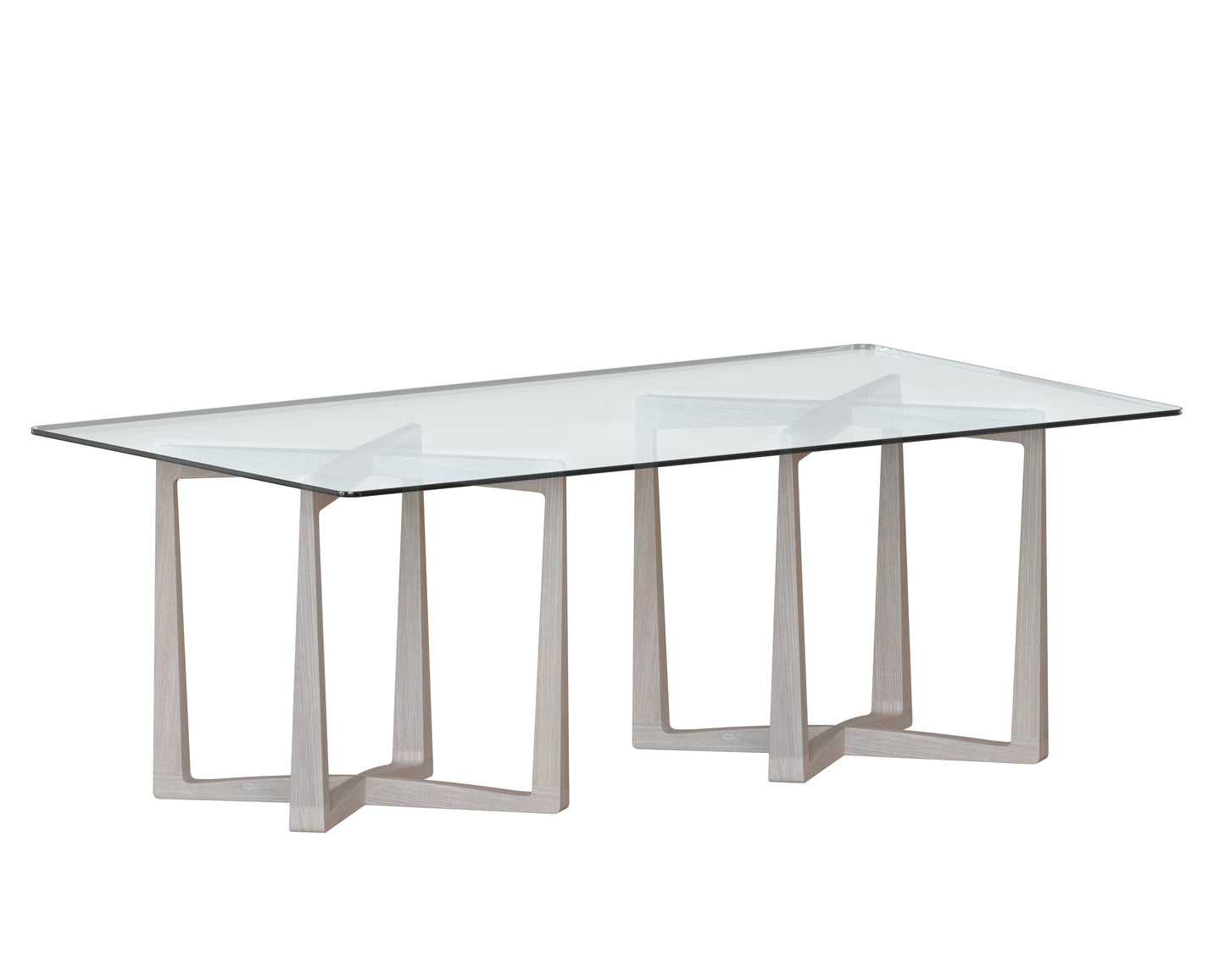 NAHLA GLASS DINING TABLE TOP - RECTANGULAR - CLEAR - 86.5"